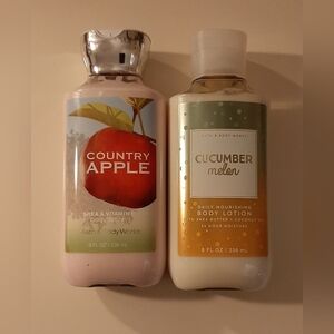 Bath & Works Country Apple & Cucumber Melon Body Lotion's *NWT*